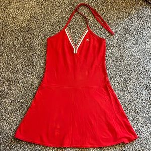 Vintage red Lacoste halter neck tennis dress